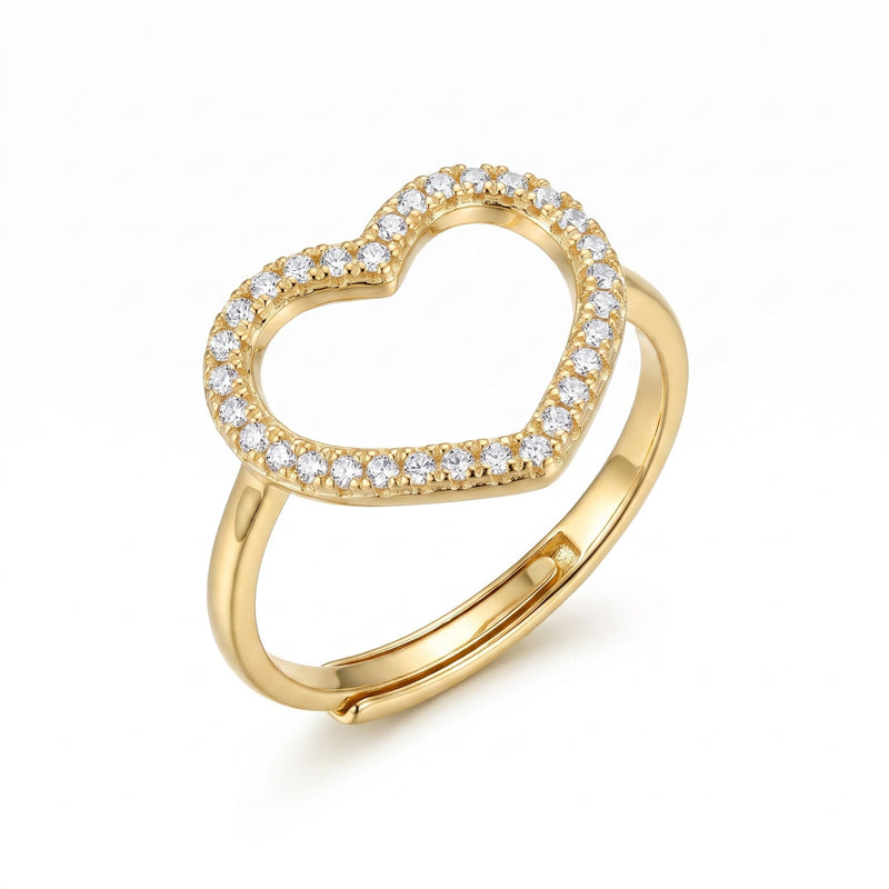 Anello Cuore Traforato Zirconato - My Mo Gioielli