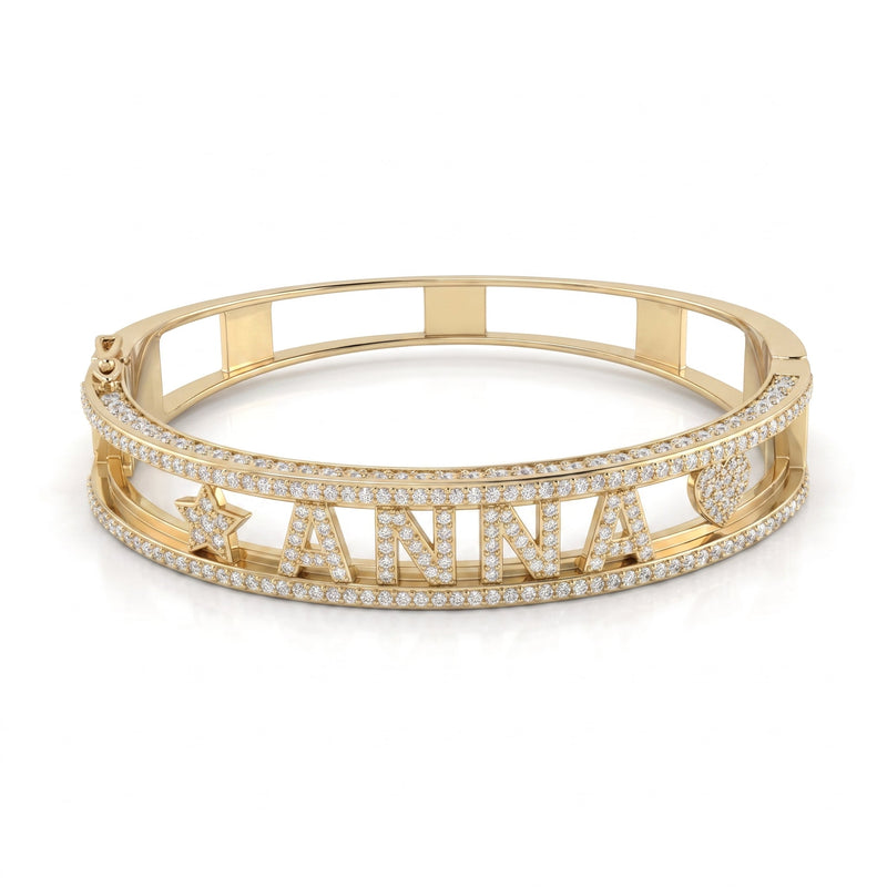 Bracciale Nome Manetta Base Zirconata - My Mo Gioielli