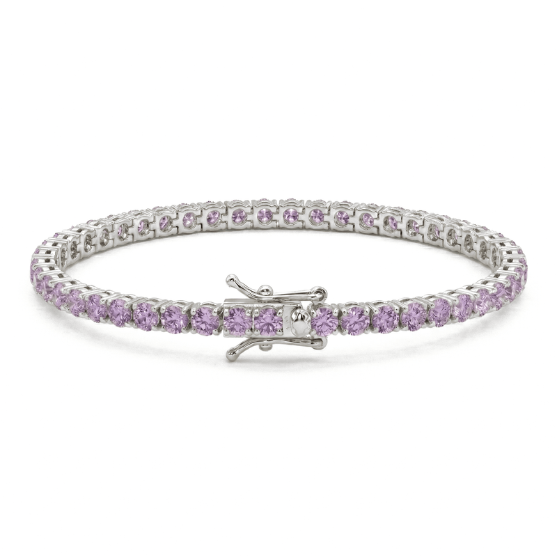 Bracciale Tennis zirconi Lilla 3 mm - My Mo Gioielli