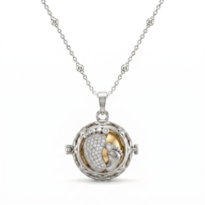 Collana Chiama Angeli con Piedini Zirconati - My Mo Gioielli