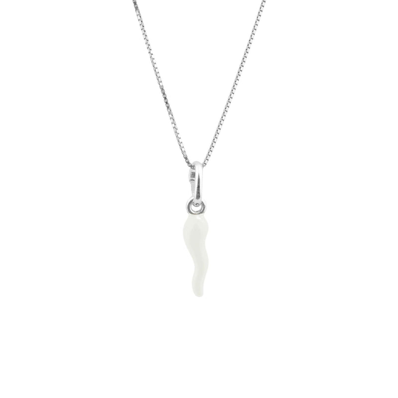 Collana Corno Bianco Portafortuna - My Mo Gioielli