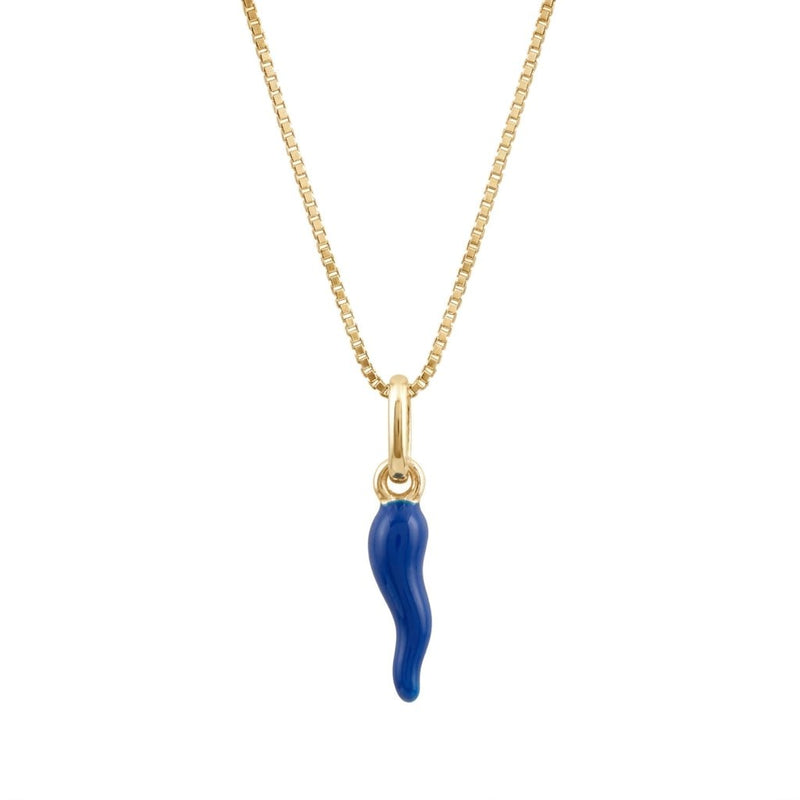 Collana Corno Blu Portafortuna - My Mo Gioielli