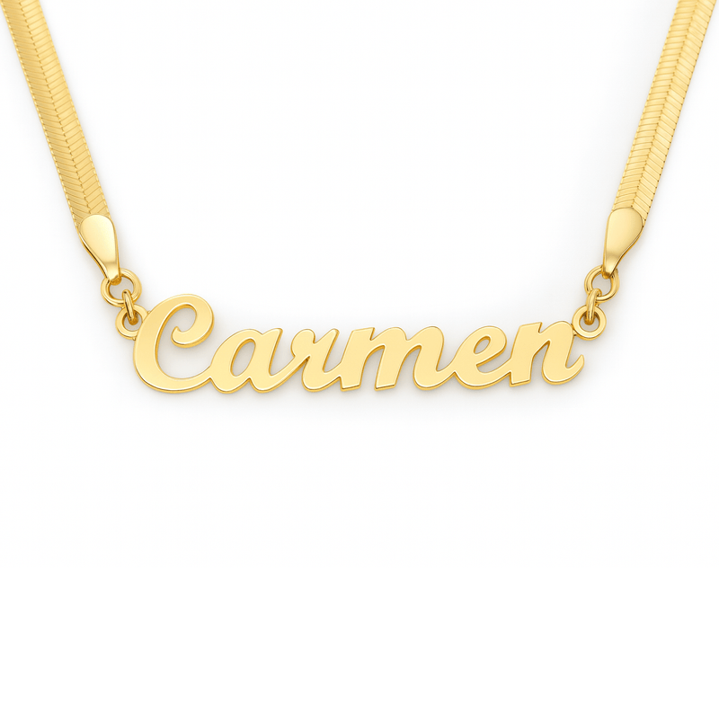 Collana Nome con piattina Snake - My Mo Gioielli